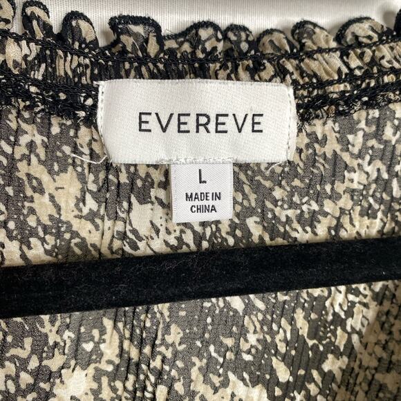 Evereve Reagan Chiffon‎ Dress sleeveless splatter print black white - Picture 5 of 6